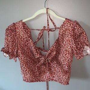 Foral cropped blouse